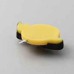 Opaque Resin Pendants&nbsp;RESI-WH0001-04D