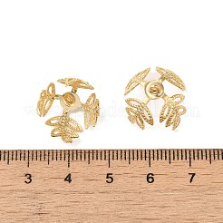 真鍮製ビーズキャップ  カドミウムフリー＆鉛フリー  花  24KGP本金メッキ  13x16mm  穴：1mm&nbsp;KK-P259-03B-G