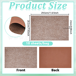 EVAスポンジ、グリッターパウダー、クラフト紙  長方形  淡い茶色  295x202x2mm  10枚/袋&nbsp;DIY-WH0349-462A