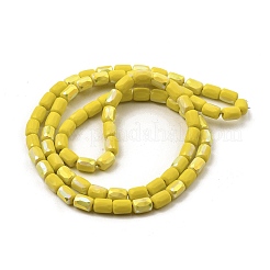 Frosted Imitation Jade Glass Beads Strands&nbsp;GLAA-P058-07B