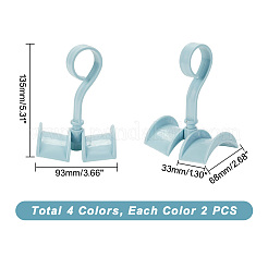 AHADEMAKER 8Pcs 4 Colors Plastic Multi-Function Bag Hangers&nbsp;AJEW-GA0005-61