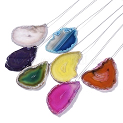 Brass Wire Wrapped Chakra Natural Gemstone Chips Hanging Ornaments&nbsp;AJEW-B028-01G-03