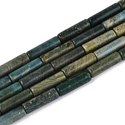 天然寿山翡翠ビーズ連売り  コラム  5~13x4mm  穴：1mm  約29~30個/連  14.96~15.16''（38~38.5センチメートル）&nbsp;G-T141-77