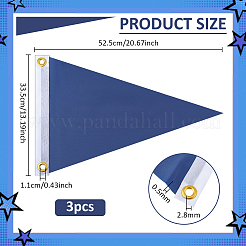 ポリエステル製海洋信号旗  三角形  ダークブルー  525x335x0.5~2.8mm&nbsp;AJEW-WH0794-16C