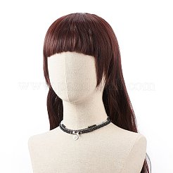 3個 3スタイル 304ステンレススチール スター&ムーン&スターチャームネックレスセット  女性のためのオパライト & 天然アクアマリン & 合成ヘマタイト ビーズ ネックレス  15.28~15.75インチ（38.8~40cm）  1個/スタイル&nbsp;NJEW-JN03979
