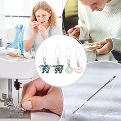 14Pcs 7 Styles Sheep 304 Stainless Steel Threader&nbsp;DIY-AB00057