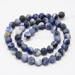Natural Sodalite Beads Strands&nbsp;G-D691-6mm