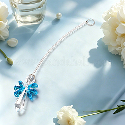 1Pc Glass Angel Pendant Decorations&nbsp;HJEW-DJ0001-17A