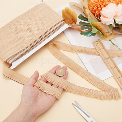 25M Polyester Tassel Lace Ribbon&nbsp;OCOR-WH0082-192A