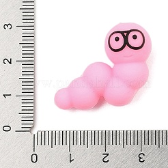 シリコンビーズ  DIYネックレスとブレスレットの作り方  キャタピラ  ピンク  22.5x29x14mm  穴：3mm&nbsp;SIL-M007-02A