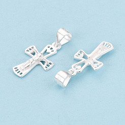 925 Sterling Silver Jesus Cross Pendants&nbsp;STER-N016-121S