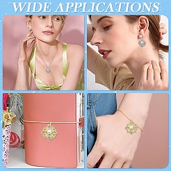 20Pcs 2 Colors Flower Alloy Rhinestone Pendants&nbsp;FIND-YW0011-39