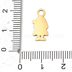 クリスマス 304 ステンレススチール エナメルペンダント  カドミウムフリー＆鉛フリー  サンタクロース  16x7.5x0.8mm  穴：2.4mm&nbsp;STAS-I356-02G-01