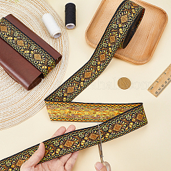 10Yards Vintage Jacquard Polyester Ribbon&nbsp;SRIB-PH0001-78D