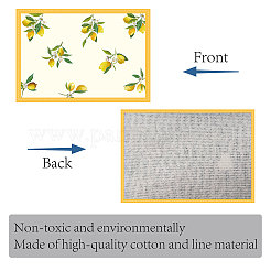 Rectangle with Lemon Pattern Cotton Linen Cloth Table Mat&nbsp;AJEW-WH0196-001