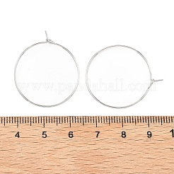 シェグレイス 真鍮製フープピアス金具  ワイングラスチャームリング  カドミウムフリー＆ニッケルフリー＆鉛フリー  プラチナメッキ  29x25x0.8~3.5mm&nbsp;XGRPCH918-218P