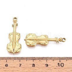 304ステンレスペンダント  バイオリン  イオンプレーティング（ip）  18KGP本金メッキ  32x11x3mm  穴：1.8mm&nbsp;STAS-T067-63G
