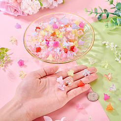 200Pcs 2 Styles Transparent & Frosted Acrylic Beads&nbsp;OACR-TA0004-72A