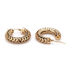 304 Stainless Steel Mesh Hoop Earrings&nbsp;EJEW-O096-06A-G