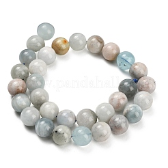 Natural Aquamarine Beads Strands&nbsp;G-F591-29B-12mm-01