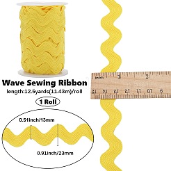 Polyester Wave Lace Trim Ribbon&nbsp;OCOR-GF0004-36B-11