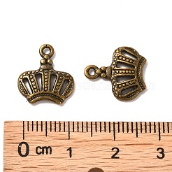 合金チャーム  鉛フリー及びカドミウムフリー  クラウン  アンティークブロンズ  14x12.5x2.5mm  穴：1mm&nbsp;EA9087Y-AB