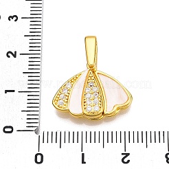 Brass Micro Pave Cubic Zirconia Pendants&nbsp;KK-T070-41G