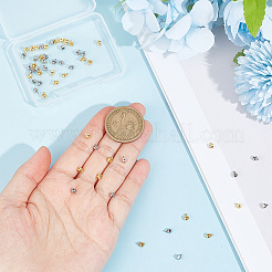 56Pcs 4 Style Brass Crimp Beads&nbsp;KK-AR0003-25