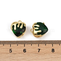 Brass Micro Pave Cubic Zirconia Charms&nbsp;KK-R226-06G