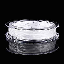 100m PE(ポリエチレン)編み釣り糸  編組糸4本  ホワイト  0.16mm  約109.36ヤード（100m）/ロール&nbsp;NWIR-N018-01
