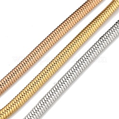 304ステンレススチールヘリンボーンチェーンブレスレット  ミックスカラー  7-7/8インチ（20cm）&nbsp;BJEW-H618-13MC