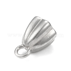変色しない304ステンレススチールチャーム  蓮のシードポッド  ステンレス鋼色  7.5x5mm  穴：1.4mm&nbsp;STAS-F287-29P