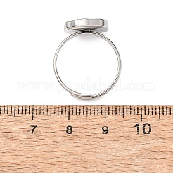 304 Stainless Steel Cuff Rings for Women&nbsp;RJEW-B136-04A-P