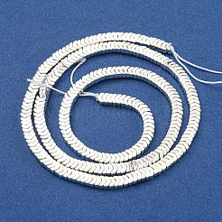 電気めっき合成非磁性ヘマタイト ビーズ 連売り  矢印  銀メッキ  2x4x2.5mm  穴：1mm  約265~271個/連  15.51''~15.67''（39.4~39.8センチメートル）&nbsp;G-I360-W01-04