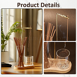 8-shaped Glass Incense Holder for Sticks&nbsp;AJEW-WH0816-421