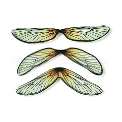 3Pcs Transparent Epoxy Resin Butterfly Wings Cabochons&nbsp;X-RESI-N045-11A