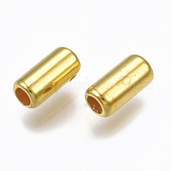 CCBプラスチックビーズ  コラム  ゴールドカラー  5.5x2.5mm  穴：1.5mm  約12800個/500g&nbsp;CCB-S160-264