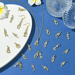 26Pcs 26 Styles Brass Micro Pave Cubic Zirconia Pendants&nbsp;KK-CJ0002-50