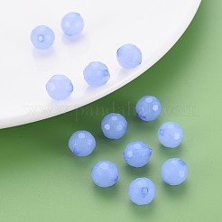 模造ゼリーアクリルビーズ  多面カット  ラウンド  ミディアムスレートブルー  10x9.5mm  穴：1.8mm  約890個/500g&nbsp;MACR-S373-97A-E01