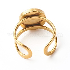 Stainless Steel Cuff Rings&nbsp;RJEW-JR00367