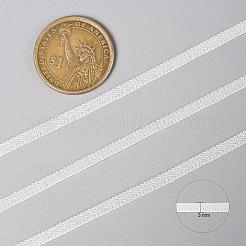 両面サテンリボン  ポリエステルリボン  ホワイトスモーク  幅1/8インチ（3mm）  約880ヤード/ロール（804.672メートル/ロール）&nbsp;RC3mmY042
