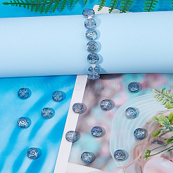 50Pcs Eletroplate Glass Beads&nbsp;GLAA-HS0001-09C