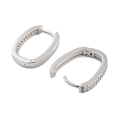 Rack Plating Oval Brass Hoop Earrings&nbsp;EJEW-N055-26P-RS