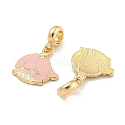 Rack Plating Alloy Enamel Whale European Dangle Charms&nbsp;FIND-B034-53G-01