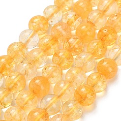 Natural Citrine Beads Strands&nbsp;G-F820-K04-8mm