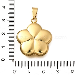 304ステンレスペンダント  花のチャーム  ゴールドカラー  28.5x25x7mm  穴：8x4mm&nbsp;BJEW-H200-10G-01