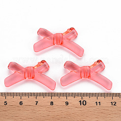 透明なアクリルビーズ  蝶結び  鮭色  20x34x5.5mm  穴：1.8mm  約435個/500g&nbsp;TACR-S154-55B-910