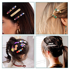 120 個 12 スタイル鉄アリゲーターヘアクリップパーツ  ミックスカラー  64~57x8~11x8~10mm  10個/スタイル&nbsp;PHAR-TA0001-08