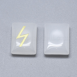 Spray Painted Glass Cabochons&nbsp;G-T122-27I