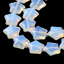オパールビーズ連売り  シードビーズで  膨らんだ星  14~15.5x15~16x6.5~7mm  穴：1mm  約24~25個/連  15.55''~15.95''（39.5~40.5センチメートル）&nbsp;G-NH0005-028